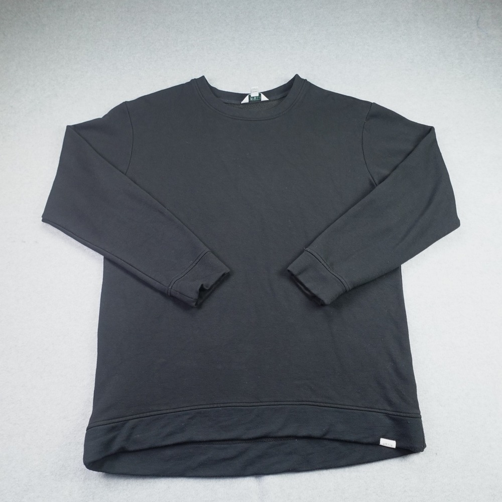 Orvis Sweatshirt Women Medium Black Casual Crew Neck Fleece Pullover